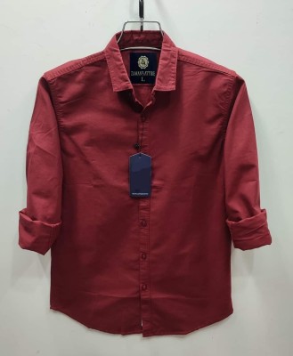 Men's Solid Colour Cotton Shirt(meroon)