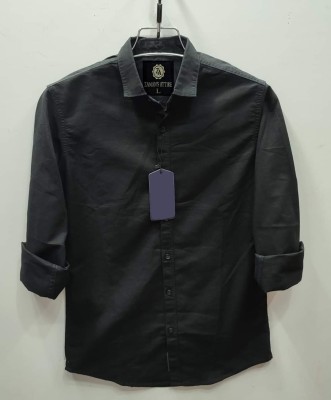 Men's Solid Colour Color Shirt(black)