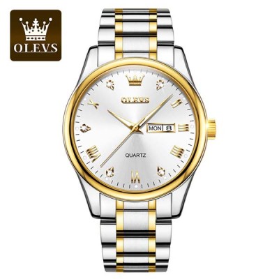 Olevs Luxury Men’s Quartz Watch (White )