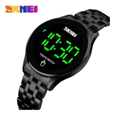 Skmei 1579 Touch Screen Led Digital Watch Luxury Stainless Steel Men Black Watches - Watch