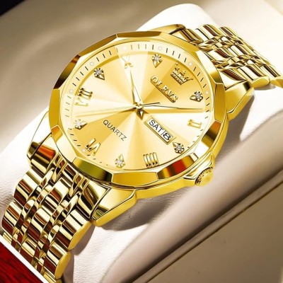 OLEVS 9931G New Exclusive Design Quartz Watch for Men( Full Golden)