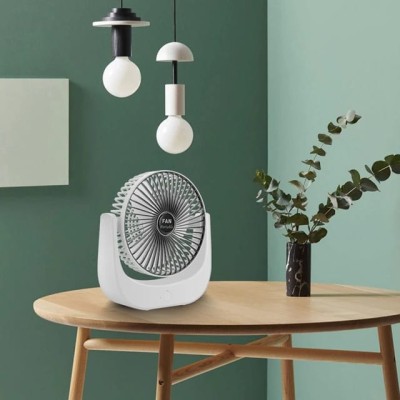 Desktop Mini Fan, Wide Angle Portable Rechargeable Desk Fan