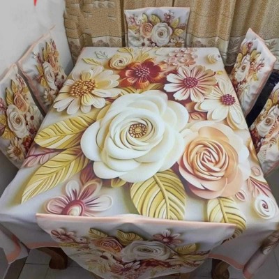 China Premium 3D Print Table Cloth Set