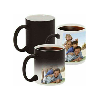 Customized Printed Magic Mug – Black