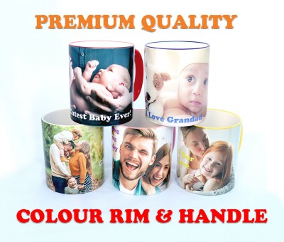 RIM Personalised Coffee, Tea, Water Mug, Add Photo Text Logo Picture Image