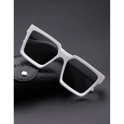 White frame Black lense Stylish Sunglasses