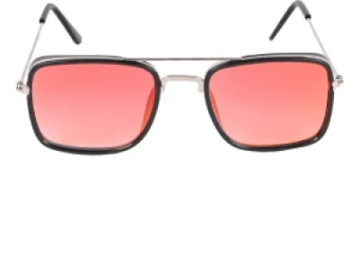 UV Protection Rectangular Sunglasses (Free Size)  (For Men & Women, Red)