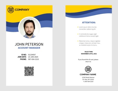 Customize ID Card UV Print (only card)