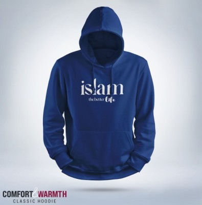 "Islam the better life" Islamic Hoodie (Royal Blue)