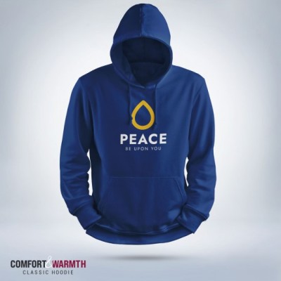 "Peace Be Upon You" Islamic Hoodie (Royal Blue)