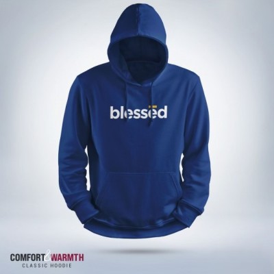 "Blessed" Islamic Hoodie (Royal Blue)