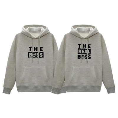 Comfortable Winter (The Real Boss 2-Gray) Couple Hoodie