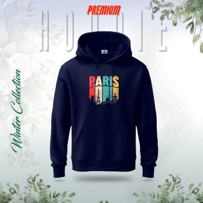 "PARIS" Men's Premium Hoodie (Nevi Blue)