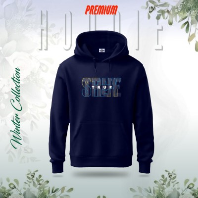 "Stay True" Men's Premium Hoodie (Nevi Blue)