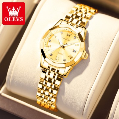 Butter Fly Lock OLEVS Watch for Women  (golden)