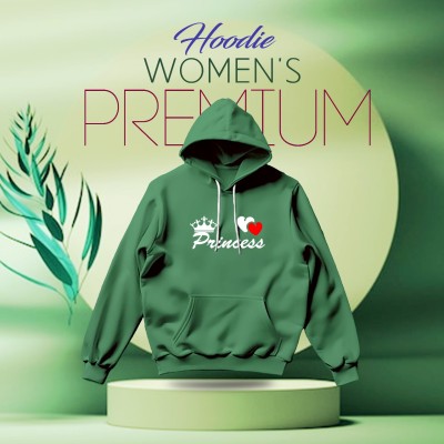 Premium Comfortable (Princess-Green) Ladies winter hoodie