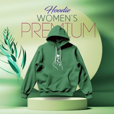 Premium Comfortable (Turi-Green) Ladies winter hoodie