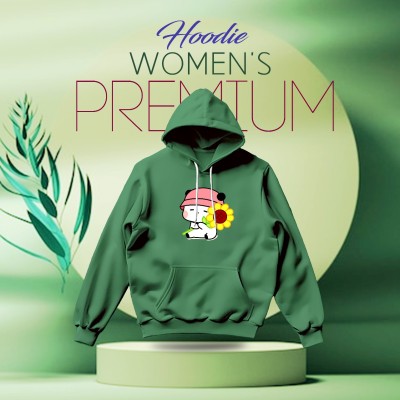 Premium Comfortable (Cuty Girl-Green) Ladies winter hoodie