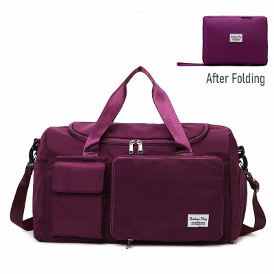 Fashionable Large Capacity Travel & Gym Bag - purple