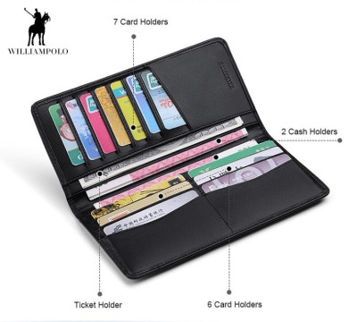 Ultrathin Slim Long Holder Men Wallet