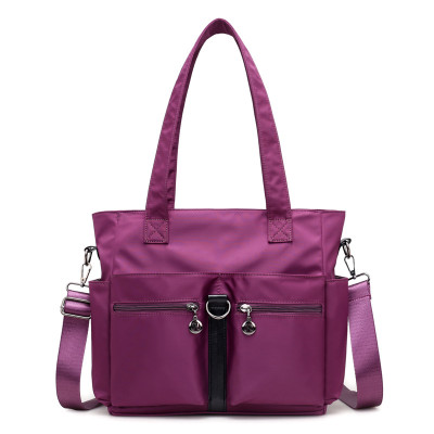 Women Casual Large Capacity Waterproof Oxford Cloth Bag (Purple)