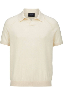 Cotton Half Sleeve Polo Shirt For Men - Off White