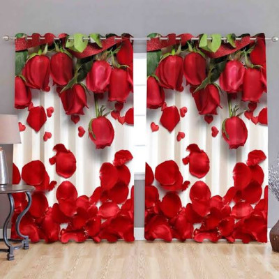 2 Piece 3D Print Premium curtain