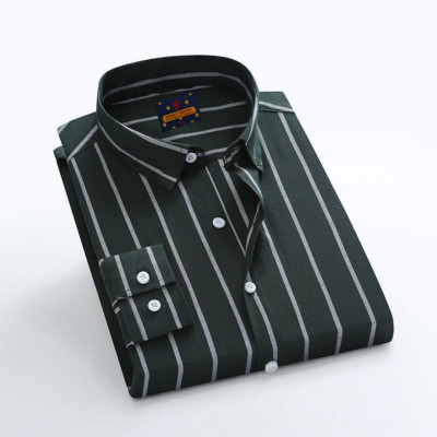 Men's  long sleeve stripe / print shirt