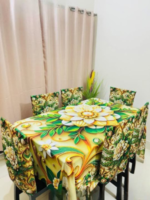 China Premium 3D Print Table Cloth Set