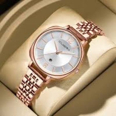 CUENA 6055 Steel Band Leisure Fashion Ladies Watch-Silver Rose Gold