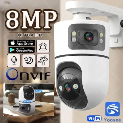 Smart v-380, Q9 home wi-fi color camera 2 lens 3 view , application 1080p endor wireless camera