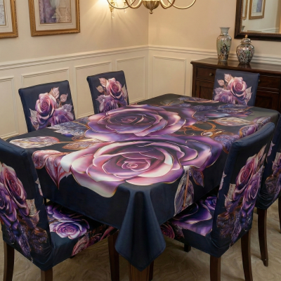 China Premium 3D Print Table Cloth Set