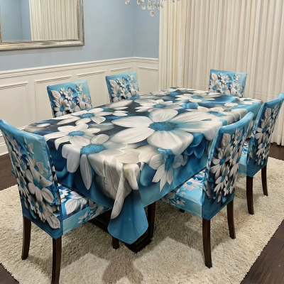 China Premium 3D Print Table Cloth Set
