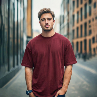 Solid dropshoulder  T-shirt