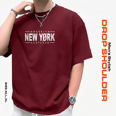 Men's Stylish Drop Shoulder- Black