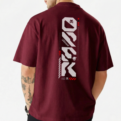 Men's Stylish Premium Drop Shoulder - Maroon