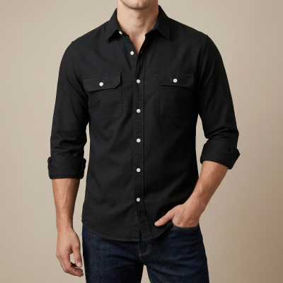 Fashionable casual shirt for men(black)