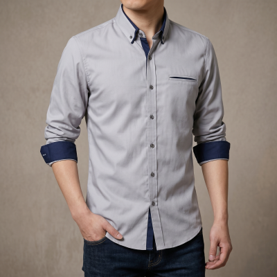 Fashionable casual shirt for men(ash)