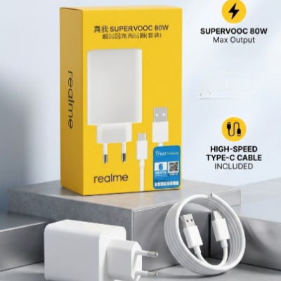 Realme 80W Super Fast Charging Adapter with Cable