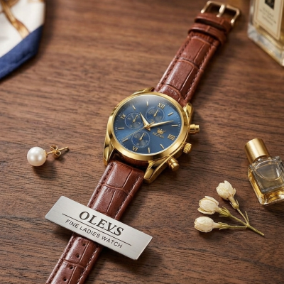 OLEVS 5610 New Luxury Fashion Glass Quartz Analog Ladies Watch-Water Resistant