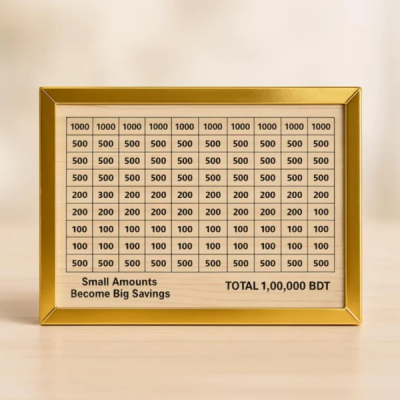Wooden Money Saving Box (Piggy Bank) 1,00,000 tk