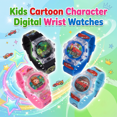Kids Cartoon Character Digital Wrist Watches