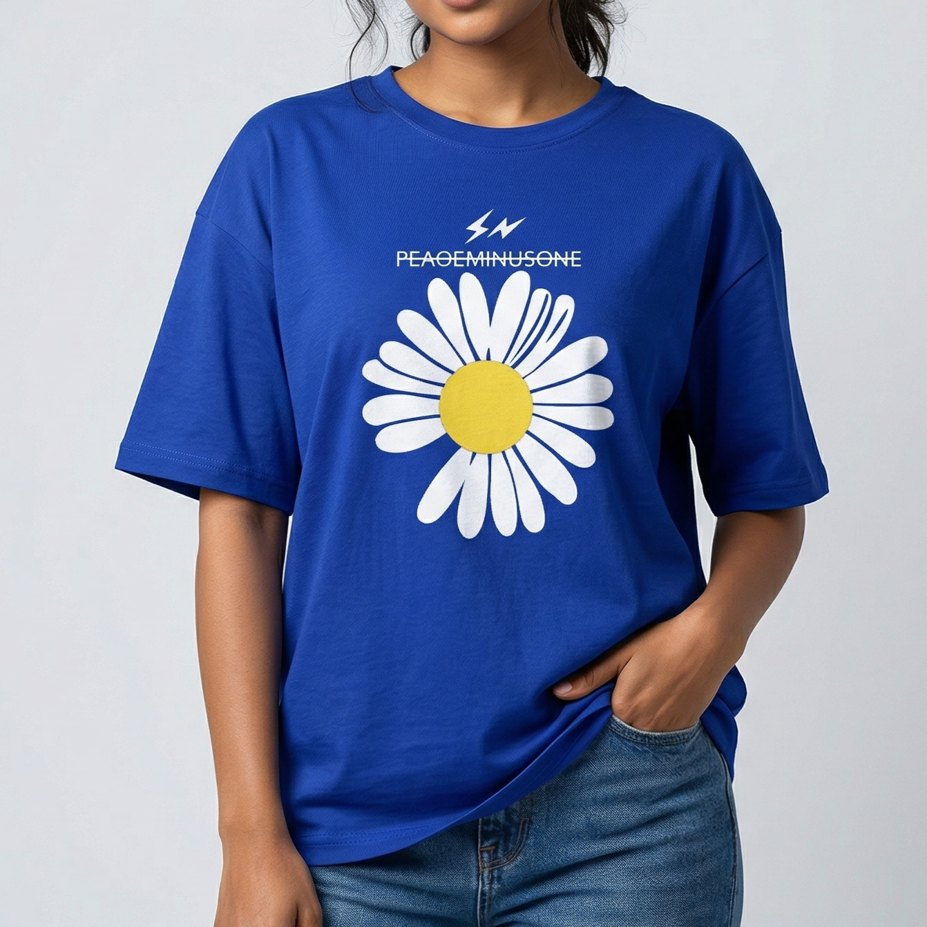 Drop shoulder T-shirt for Women (Blue)
