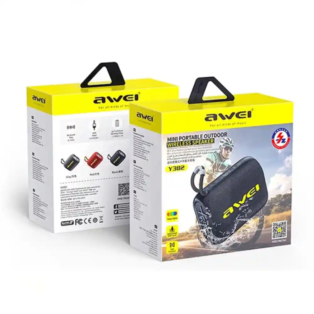 Awei Y382 Portable Bluetooth Speaker IPX7  Six month warrenty