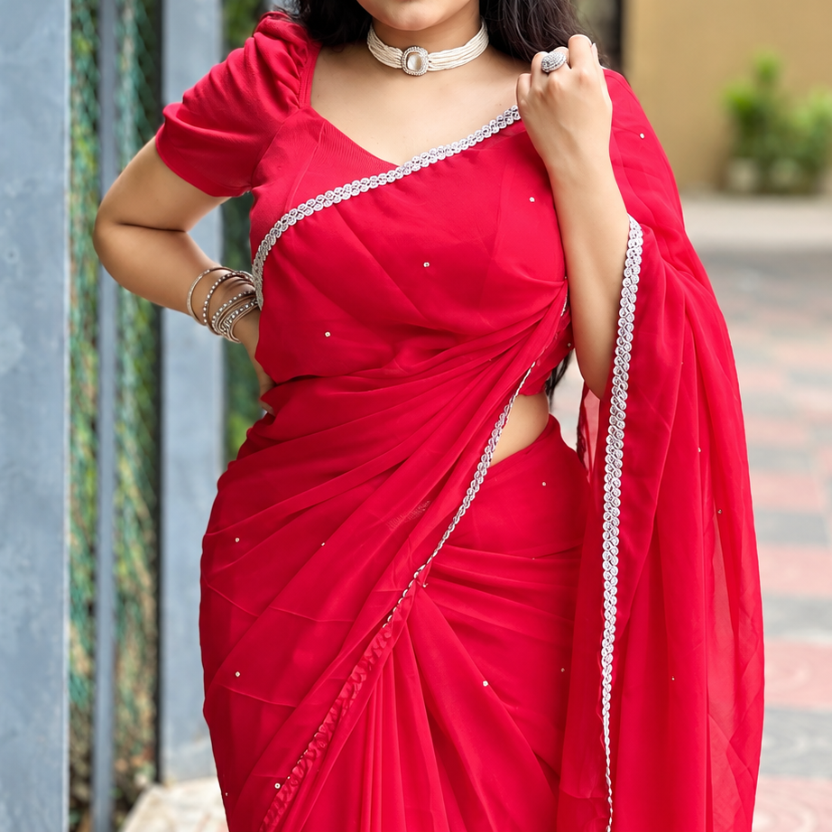 Main materials georgate stone saree