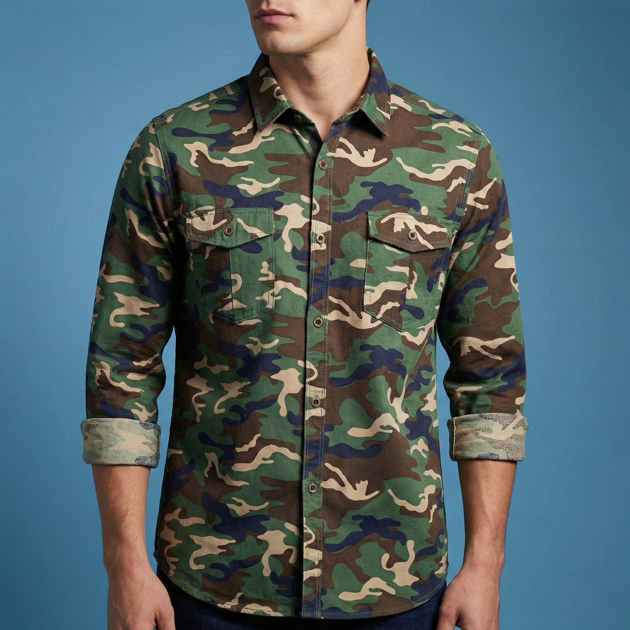 Fashionable Casual Shirt for Men (Green)