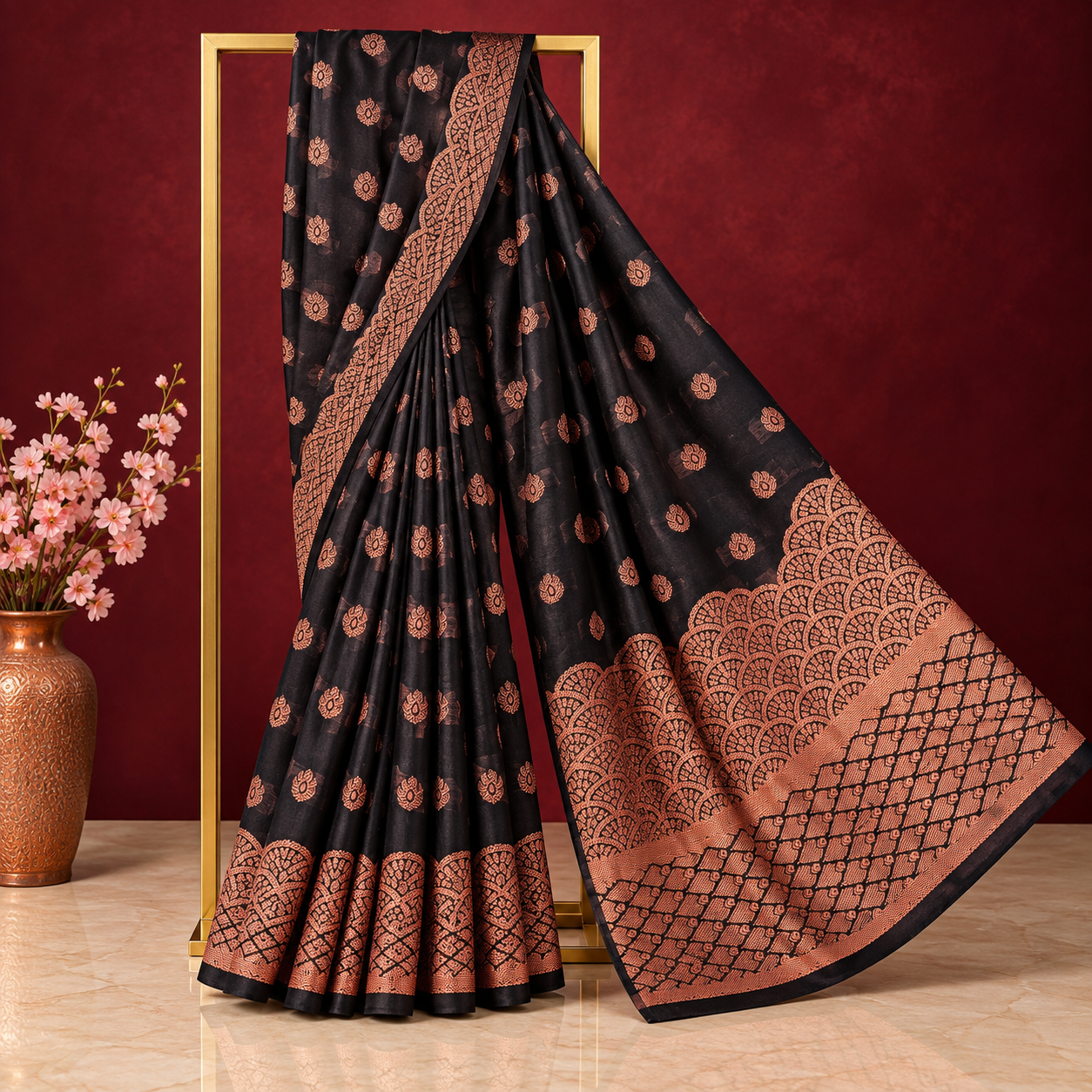 Premium Silk Katan Saree – Exclusive Design - Image 2