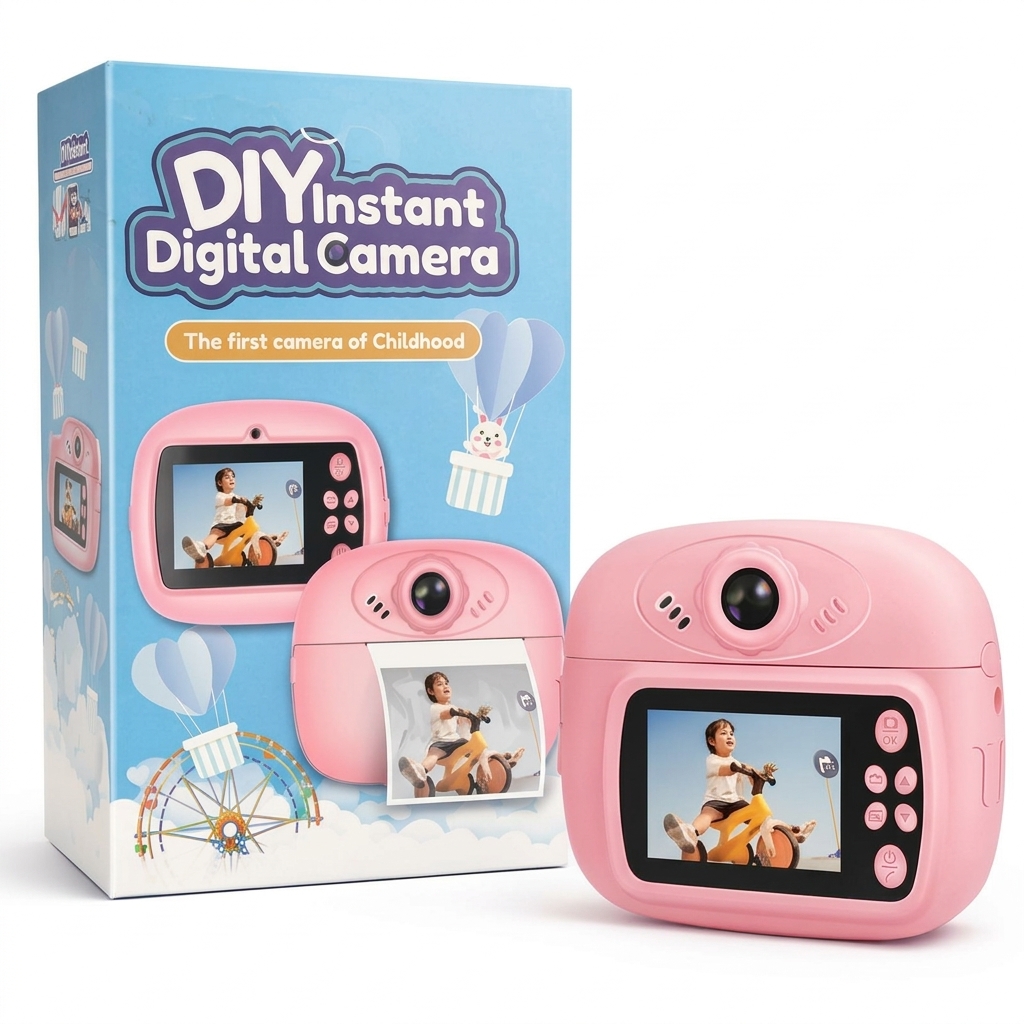DIY Instant Digital Camera for Kids with Instant Print | Rechargeable Photo & Video Camera with Screen |