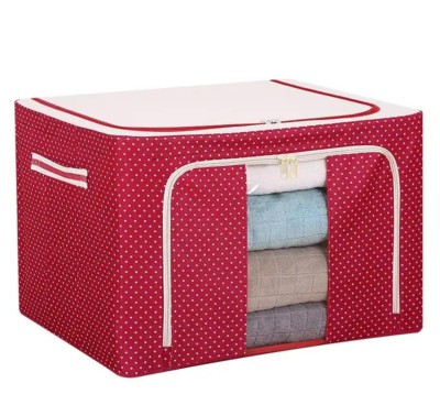 Premium Quality China Storage Bag with Sturdy Metal Frame – Foldable Clear Window Fabric Organizer Box with Dual Zippers for Wardrobe, Closet & Seasonal Clothes Protection