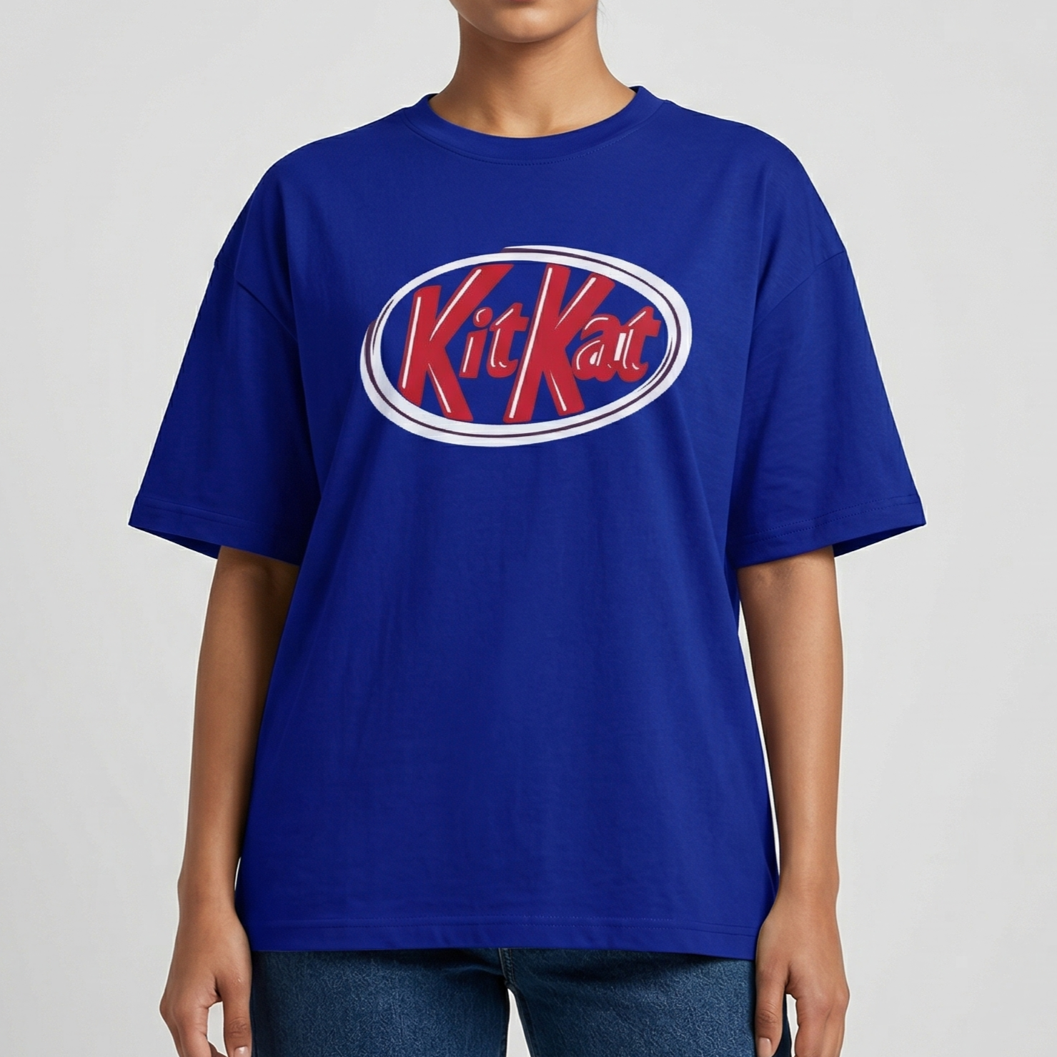 Drop shoulder T-shirt for Women (Blue)